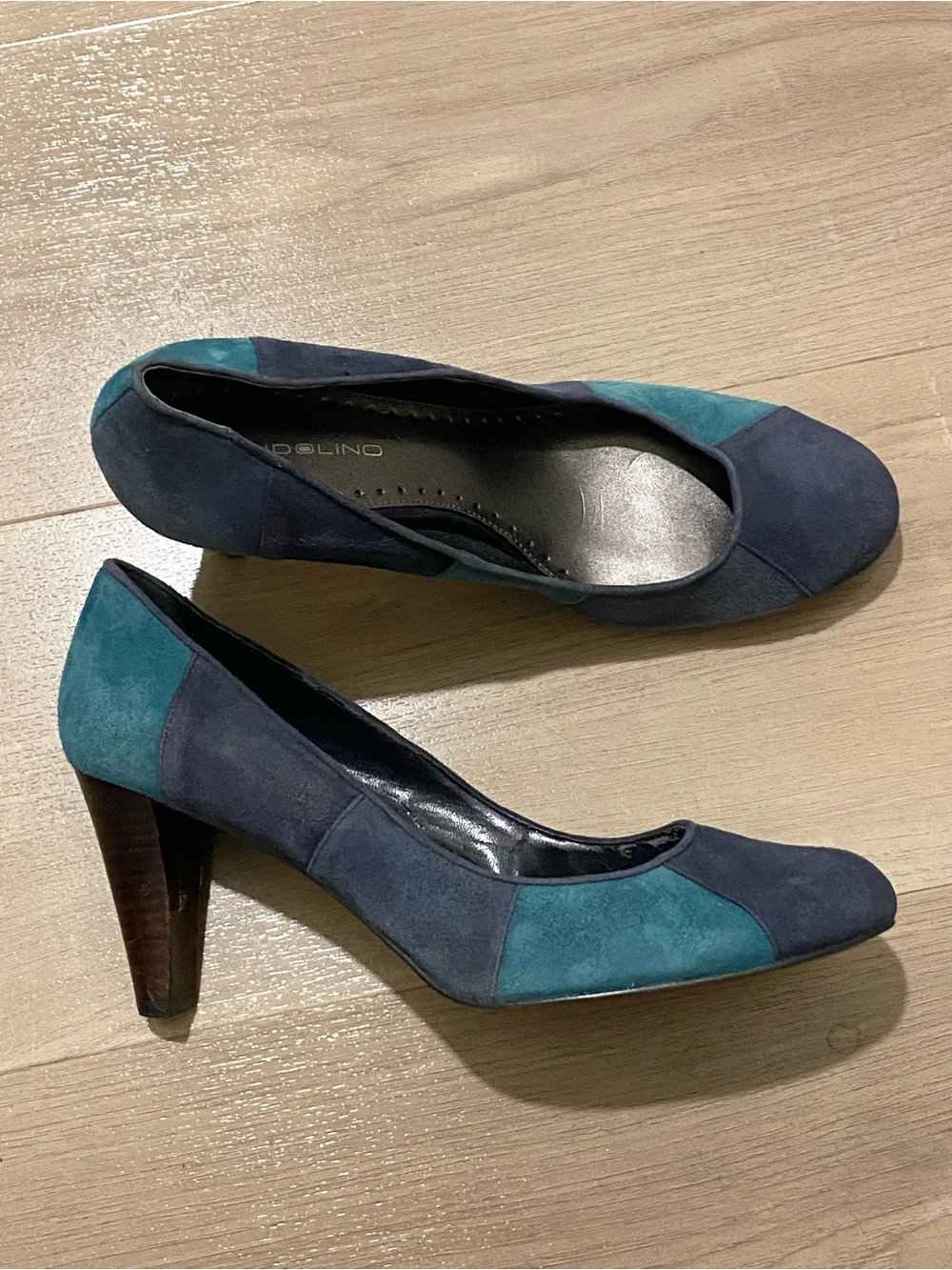 Bandolino Women’s Pump Shoes Suede Teal Navy Size 8